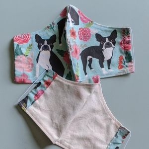 Two fabric face masks